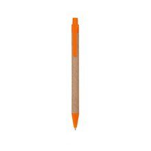 Bolígrafo de cartón reciclado con accesorios de color Naranja