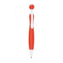 Bolígrafo con cuerpo de mujer y cabeza redonda de pulsador Rojo