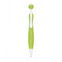 Bolígrafo con cuerpo de mujer y cabeza redonda de pulsador Verde