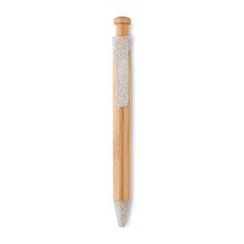 Bolígrafo ecológico de bambú y caña de trigo moteada de colores con pulsador de botón Beige