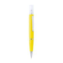 Bolígrafo higienizante de colores con pulverizador recargable Amarillo