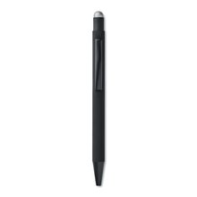 Bolígrafo negro ideal para grabado láser a color con puntero a juego Plata