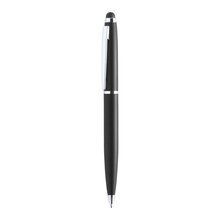 Bolígrafo con puntero colores mate y detalles plateados Negro