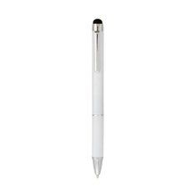 Bolígrafo con puntero táctil negro y cuerpo de color Blanco