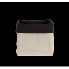 Bolsa para accesorios de tela de algodón reversible Beige M