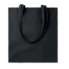 Bolsa Algodón 140g Asas Largas Negro