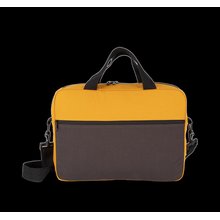 Bolsa de algodón con bandolera ajustable Amarillo / Gris