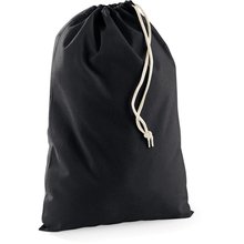 Bolsa algodón con cordones ajustables Negro S
