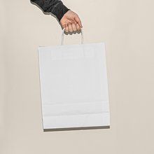 Bolsa blanca de papel ecológico