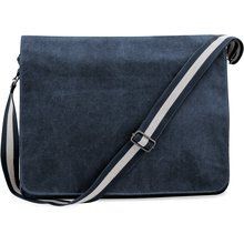 Bolsa canvas vintage mensajero Azul