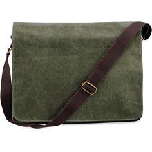 Bolsa canvas vintage mensajero Verde