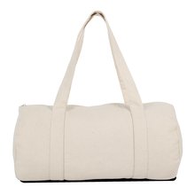 Bolsa cilíndrica de algodón orgánico Beige