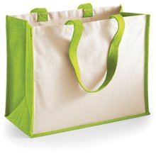 Bolsa clásica de yute Verde