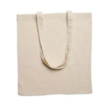 Bolsa Compra de Algodón Asas Largas Beige