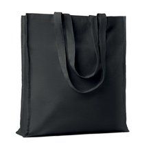 Bolsa compra algodón reforzada Negro