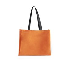 Bolsa de compra en non woven grueso con asas negras Naranja