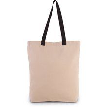 Bolsa de compras clásica de algodón Natural / Black