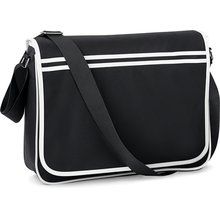 Bolsa diseño retro de mensajero Black / White