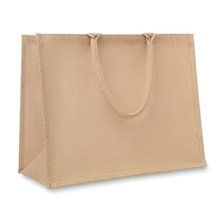 Bolsa ecológica de yute e interior laminado Beige