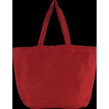 Bolsa grande de juco con forro y bolsillo Rojo