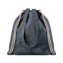 Bolsa Mochila de Algodón Reciclado Azul