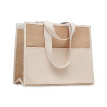 Bolsa Nevera Canvas/Yute con Velcro Beig