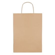 Bolsa de papel grande reciclable para regalos Beige