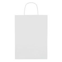 Bolsa de papel grande reciclable para regalos Blanco