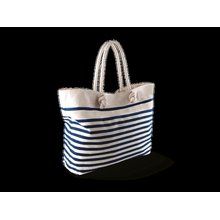 Bolsa de playa estilo marinero Natural / Navy