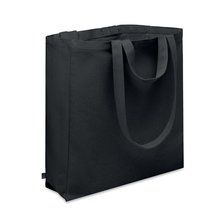 Bolsa playa con fuelle y asas dobles Negro