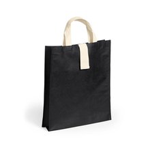 Bolsa plegable en non woven con cierre de velcro Negro