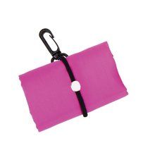 Bolsa plegable de poliester con mosquetón Fucsia