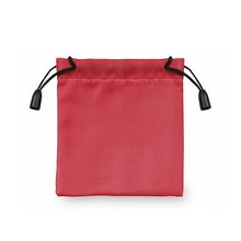 Bolsa de poliéster cuadrada (10cm) Rojo