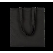 Bolsa shopper algodón asas largas Black