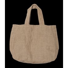 Bolsa de yute con asas anchas Beige