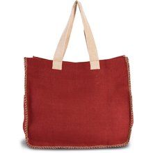 Bolsa de yute con bolsillo interior Arandano Red / Natural