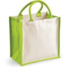 Bolsa de yute laminado Apple Green