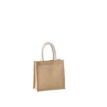 Bolsa de Yute Pequeña Asas Algodón Beige