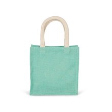 Bolsa de Yute Pequeña Asas Algodón Verde