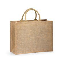 Bolso de yute interior laminado Natural