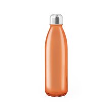 Botella 650ml Cristal y Tapón Inox Naranja