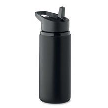 Botella de acero inox con boquilla plegable Negro