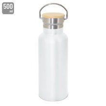 Botella Acero Inox Mate Doble Capa Blanco