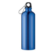 Botella de agua de aluminio con mosquetón (750ml) Azul