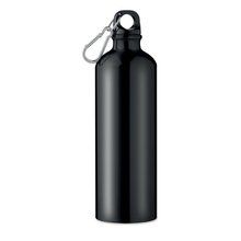 Botella de agua de aluminio con mosquetón (750ml) Negro