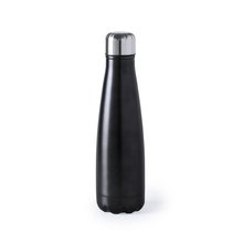 Botella de agua personalizada de acero inox. 630ml acabado mate Negro