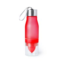 Botella de agua personalizada libre de BPA con exprimidor 700 ml Roj