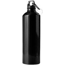 Botella Aluminio Brillo 750ml con Anilla Negro