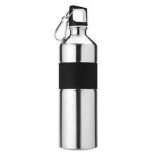 Botella de agua personalizada de acero inox. con agarre (750 ml) Plata