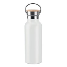 Botella térmica doble capa personalizada de acero inoxidable 500ml Blanco